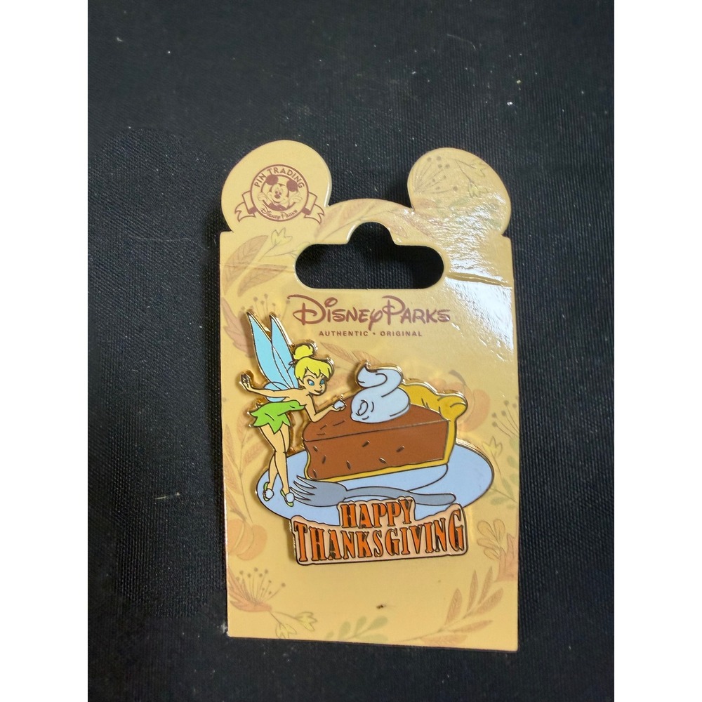 Disney Parks Pin Tinker Bell Happy Thanksgiving Pumpkin Pie New Authentic 2017